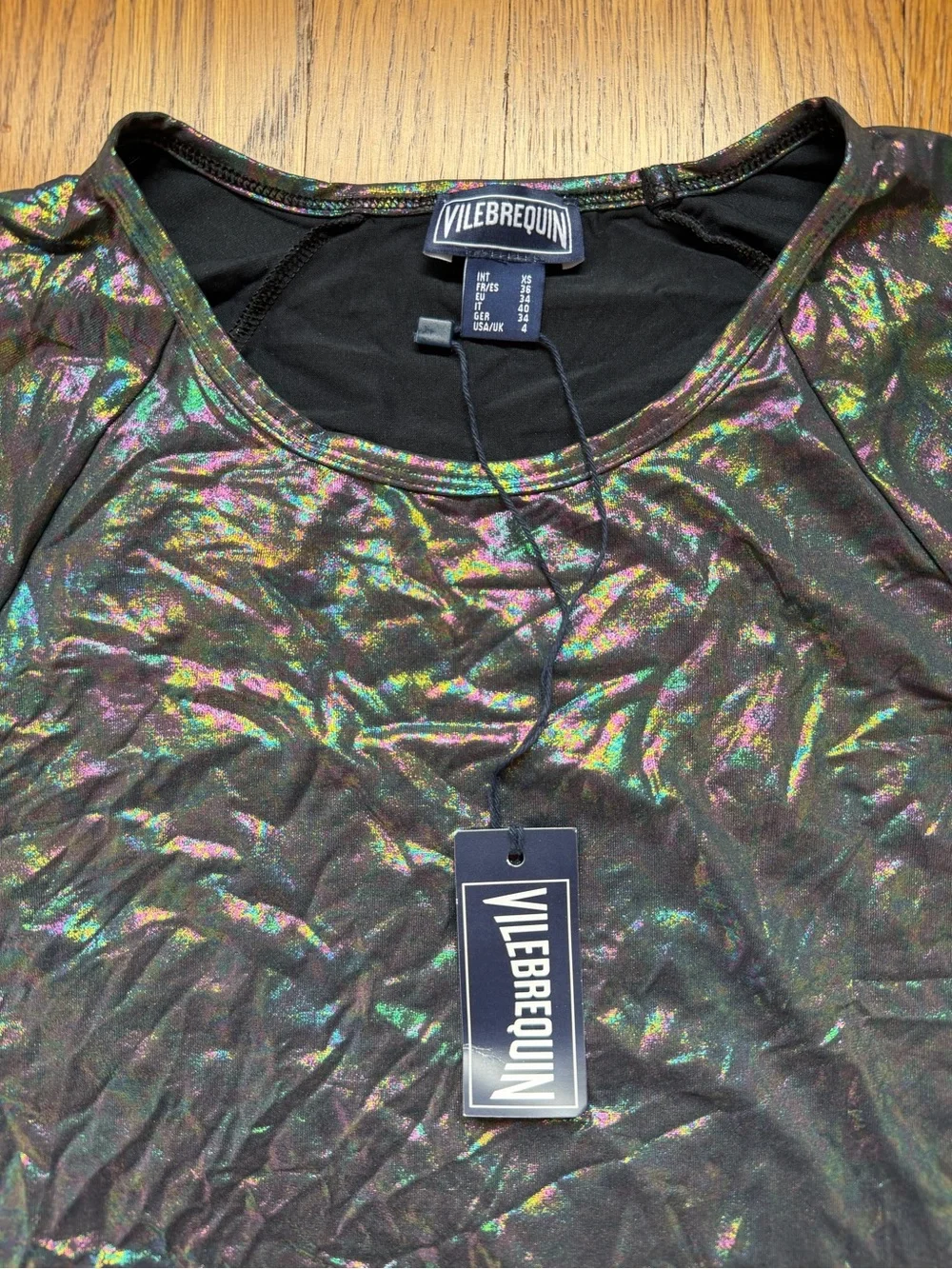 NWT - Vilebrequin Iridescent Metallic Multi‑Color Sheen Top (US 4/XS)